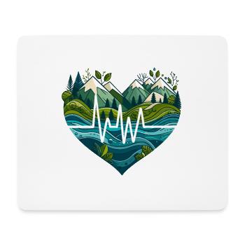 Natur - Herzschlag - Mousepad (Querformat) - Weiß - Vorne
