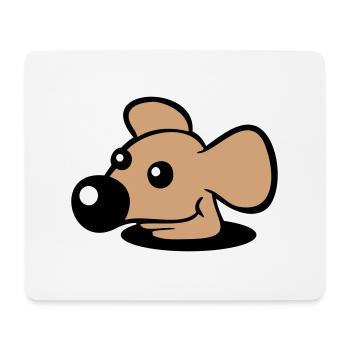 Souris Grand Nez Trou Inférieur Trou De Souris Peeps Mignon - Tapis de souris (format paysage) - blanc - Devant