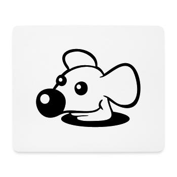 Souris Grand Nez Trou Inférieur Trou De Souris Peeps Mignon - Tapis de souris (format paysage) - blanc - Devant