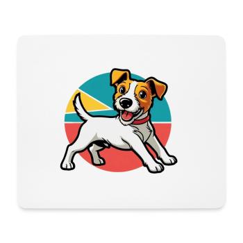 Jack Russel Terrier - Tapis de souris (format paysage) - blanc - Devant