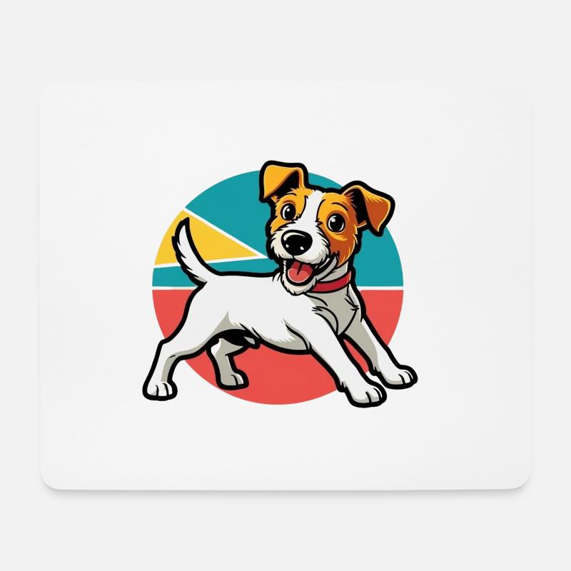 Jack Russel Terrier - Mousepad (Querformat) - Weiß