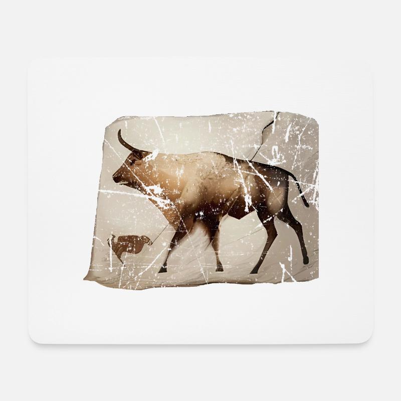 Auerochse Urrind Höhlenbild - Mousepad (Querformat) - Weiß