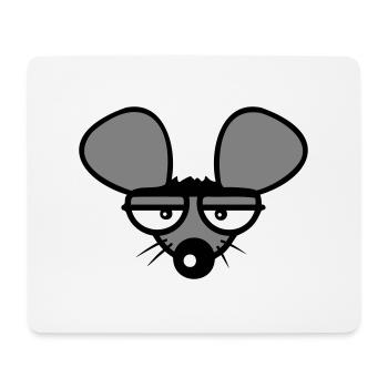 Mouse looks angry angry frustrated angry aggressive - Mouse Pad (horizontal) - white - Front