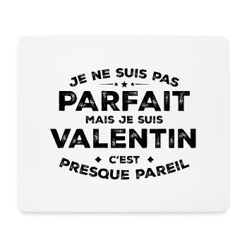 Valentin Ein Name, eine Haltung Humor Valentine - Mousepad (Querformat) - Weiß - Vorne