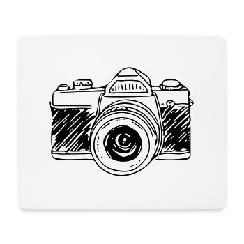 Caméra - Tapis de souris (format paysage) - blanc - Devant