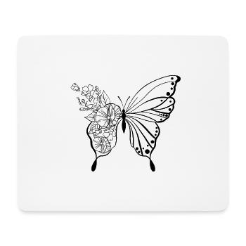 Butterfly - Mouse Pad (horizontal) - white - Front