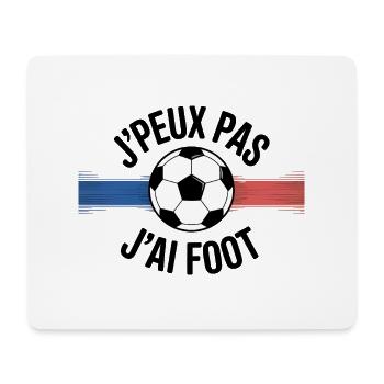 je peux pas j'ai foot - Tapis de souris (format paysage) - blanc - Devant