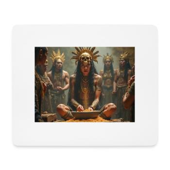 Tlazoteotl, aztekische Göttin der Lust, der Sünde und der Reinheit - Mousepad (Querformat) - Weiß - Vorne