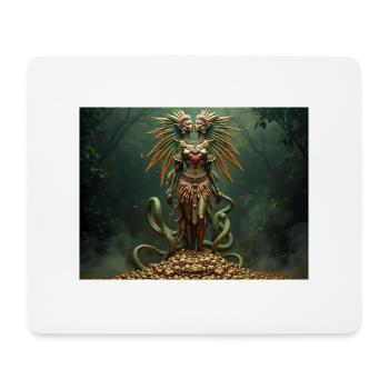 Coatlicue, déesse aztèque de la terre de la vie et de la mort - Tapis de souris (format paysage) - blanc - Devant