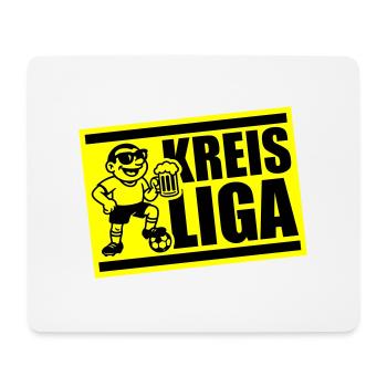 Kreisliga Fussball - Mousepad (Querformat) - Weiß - Vorne