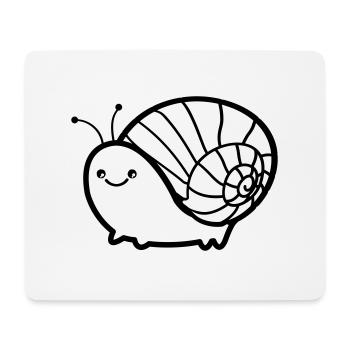 Escargot 01 - Tapis de souris (format paysage) - blanc - Devant