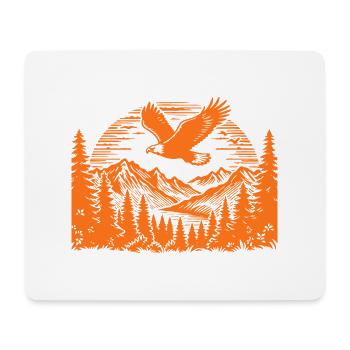 Berge-wilde Natur - Mousepad (Querformat) - Weiß - Vorne