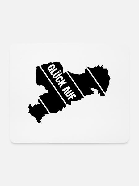 Retro Sachsen Gruss - Mousepad (Querformat) - Weiß