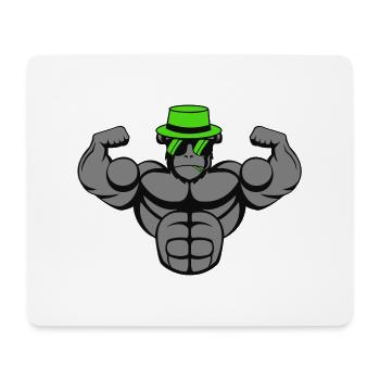 strong gorilla - Mousepad (Querformat) - Weiß - Vorne