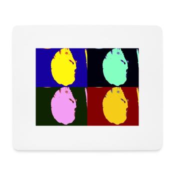 Shell head - Mouse Pad (horizontal) - white - Front