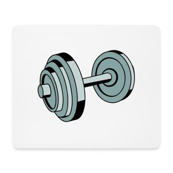 masterfitness_hantel_3fbg - Mouse Pad (horizontal) - white - Front