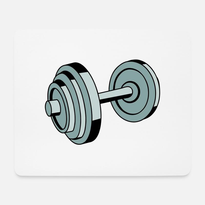 masterfitness_hantel_3fbg - Mouse Pad (horizontal) - white