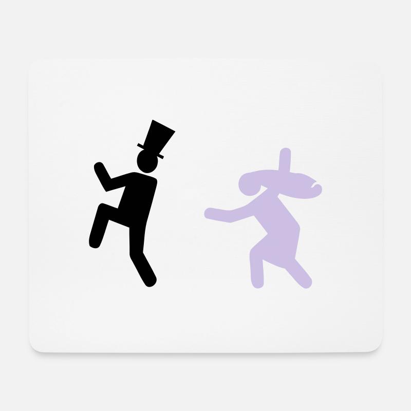 Running Groom - Mousepad (Querformat) - Weiß