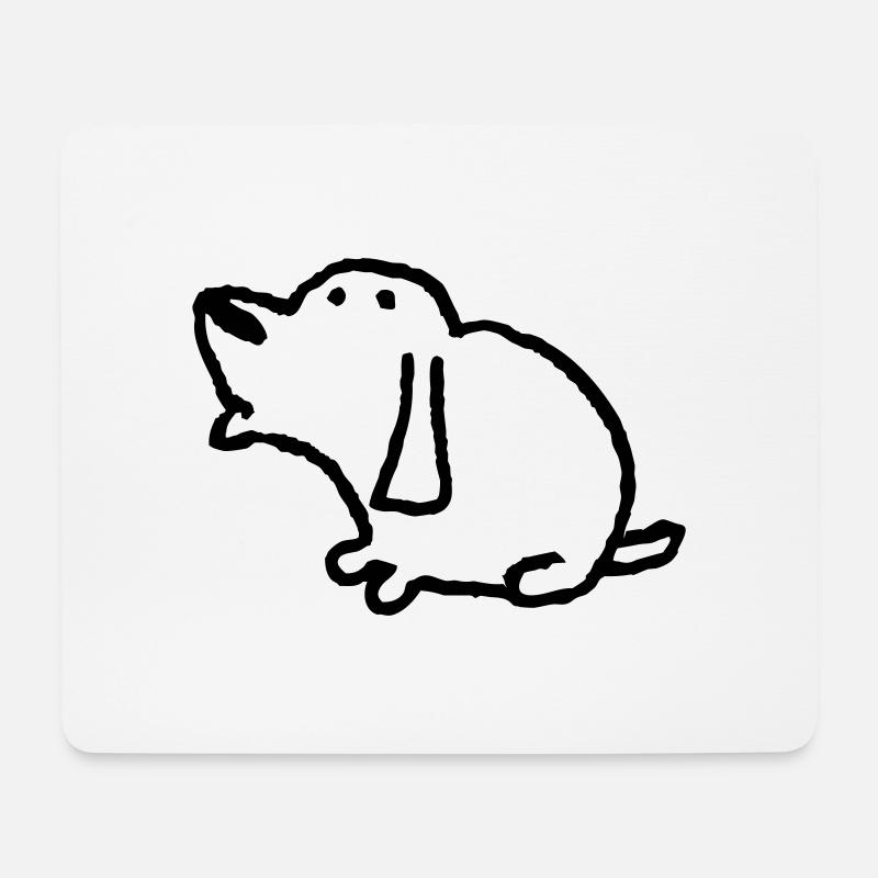 Kleiner Hund - Mousepad (Querformat) - Weiß