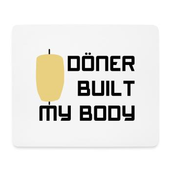 Döner construit mon corps - Tapis de souris (format paysage) - blanc - Devant