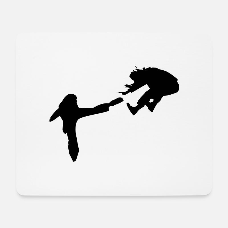 Kampf - Mousepad (Querformat) - Weiß