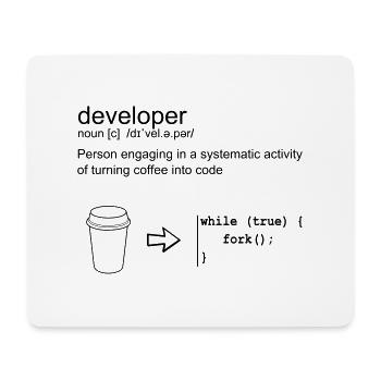 Developer & coffee - Tapis de souris (format paysage) - blanc - Devant