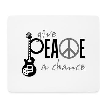 give_ peace_a_chance - Mousepad (Querformat) - Weiß - Vorne