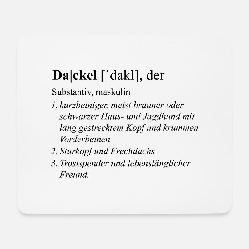 Dackel Duden - Mousepad (Querformat) - Weiß
