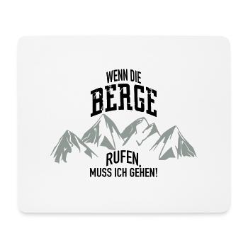 Berge rufen - Mousepad (Querformat) - Weiß - Vorne