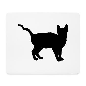 katze - Mousepad (Querformat) - Weiß - Vorne