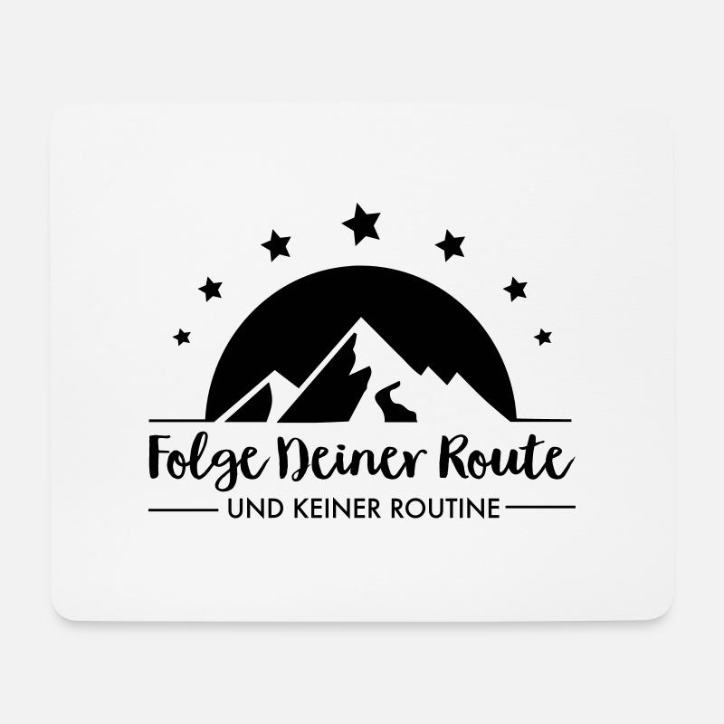 wandern - Mousepad (Querformat) - Weiß