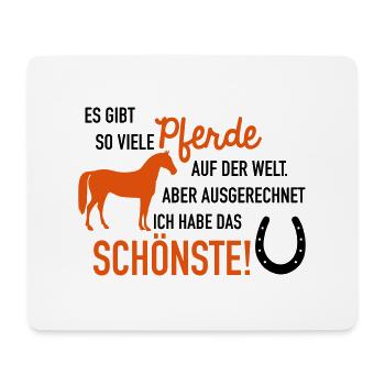 Schönstes Pferd - Mousepad (Querformat) - Weiß - Vorne