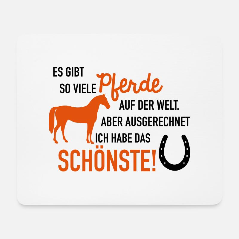 Schönstes Pferd - Mousepad (Querformat) - Weiß