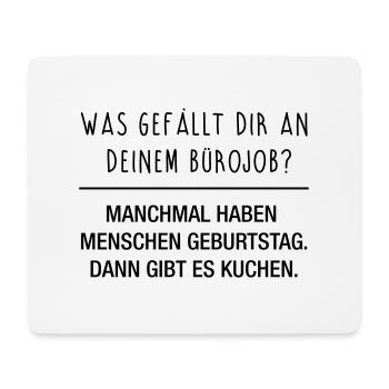 Bürojob - Mousepad (Querformat) - Weiß - Vorne