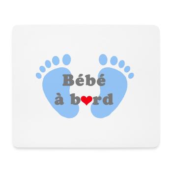 Bébé à bord - Tapis de souris (format paysage) - blanc - Devant