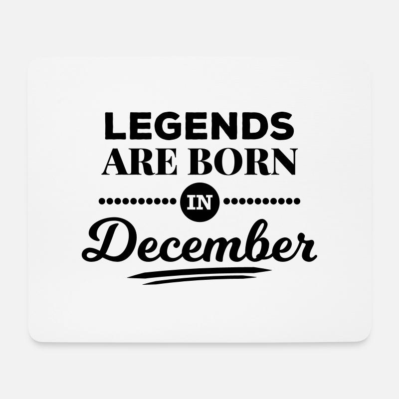 legends are born in december Geburtstag Dezember - Mousepad (Querformat) - Weiß