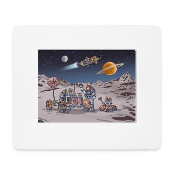 Space Adventure 4 - Mousepad (Querformat) - Weiß - Vorne