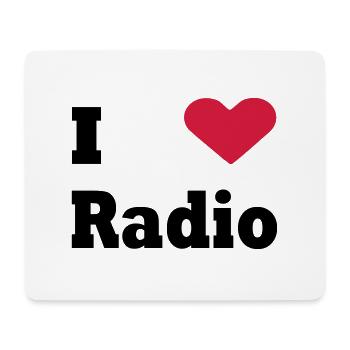 i love radio - Mousepad (Querformat) - Weiß - Vorne