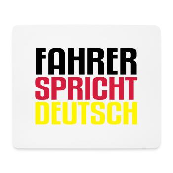 fahrer spricht deustch - Mousepad (Querformat) - Weiß - Vorne