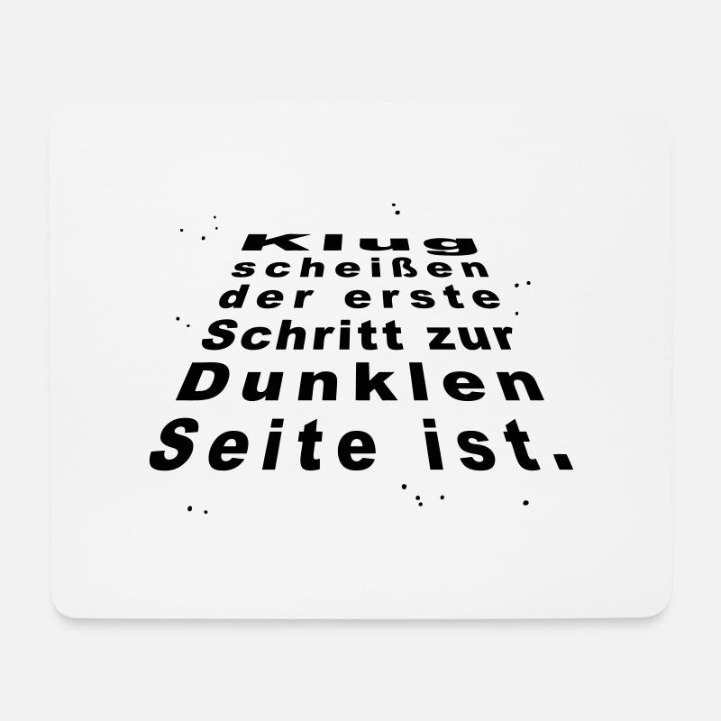 Klugscheißen - Mousepad (Querformat) - Weiß