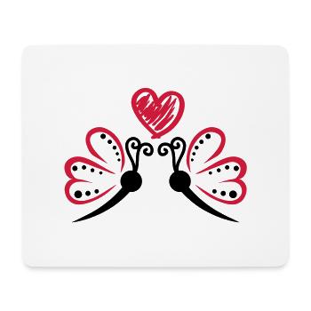 butterflys_in_love__f2 - Tapis de souris (format paysage) - blanc - Devant