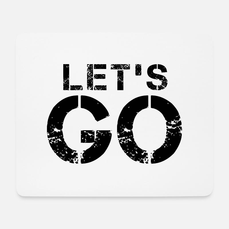 Let's go - Mouse Pad (horizontal) - white