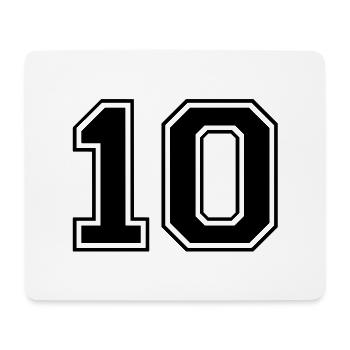 10 - Mousepad (Querformat) - Weiß - Vorne