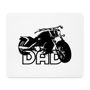 DAD noir motard - Tapis de souris (format paysage) - blanc - Devant