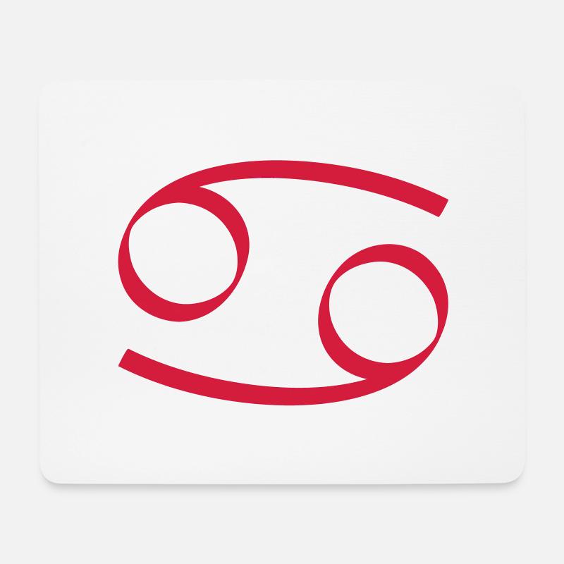 Sternzeichen Krebs - Mousepad (Querformat) - Weiß
