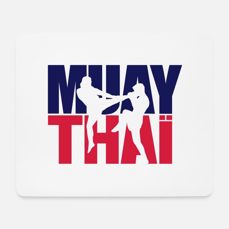 Muay thai logo - Mousepad (Querformat) - Weiß