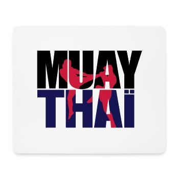 Muay thai logo full Boxe thailandaise - Tapis de souris (format paysage) - blanc - Devant