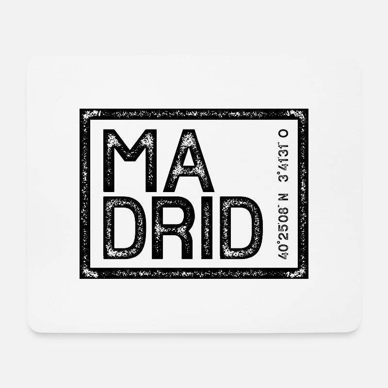 MADRID - Mousepad (Querformat) - Weiß