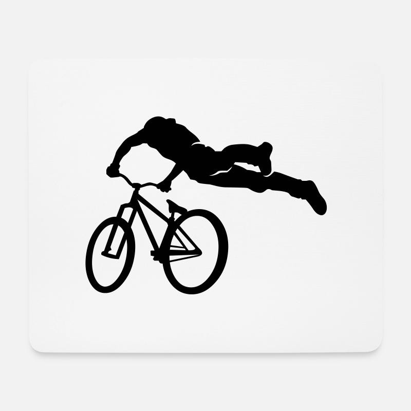 masterfitness_biker_freestyle - Mousepad (Querformat) - Weiß