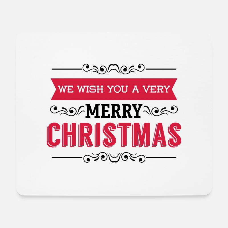 Frohe Weihnachten Weihnachtsgeschenk Santa xmas - Mousepad (Querformat) - Weiß